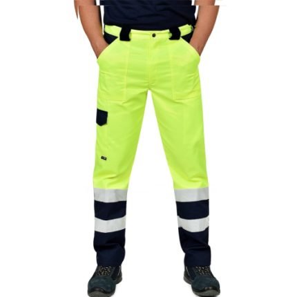High Visibility Protection Safety Work Trouser - Yellow