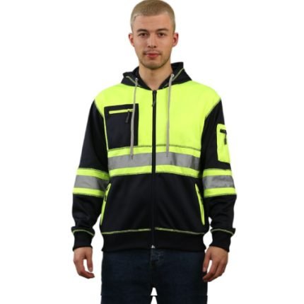 New Ak 5 Zips Hi Vis Zipper Hoodie - Green