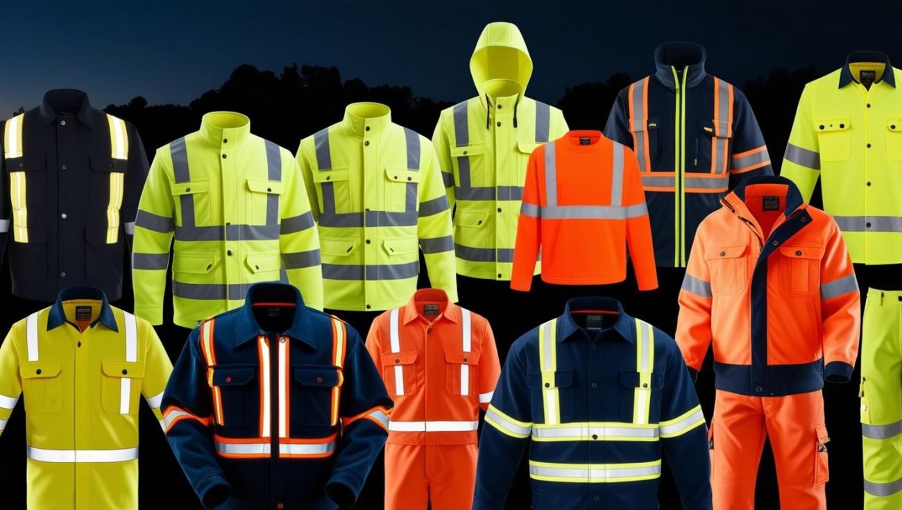 Night Safety Clothing and High-Visibility Workwear Clothing