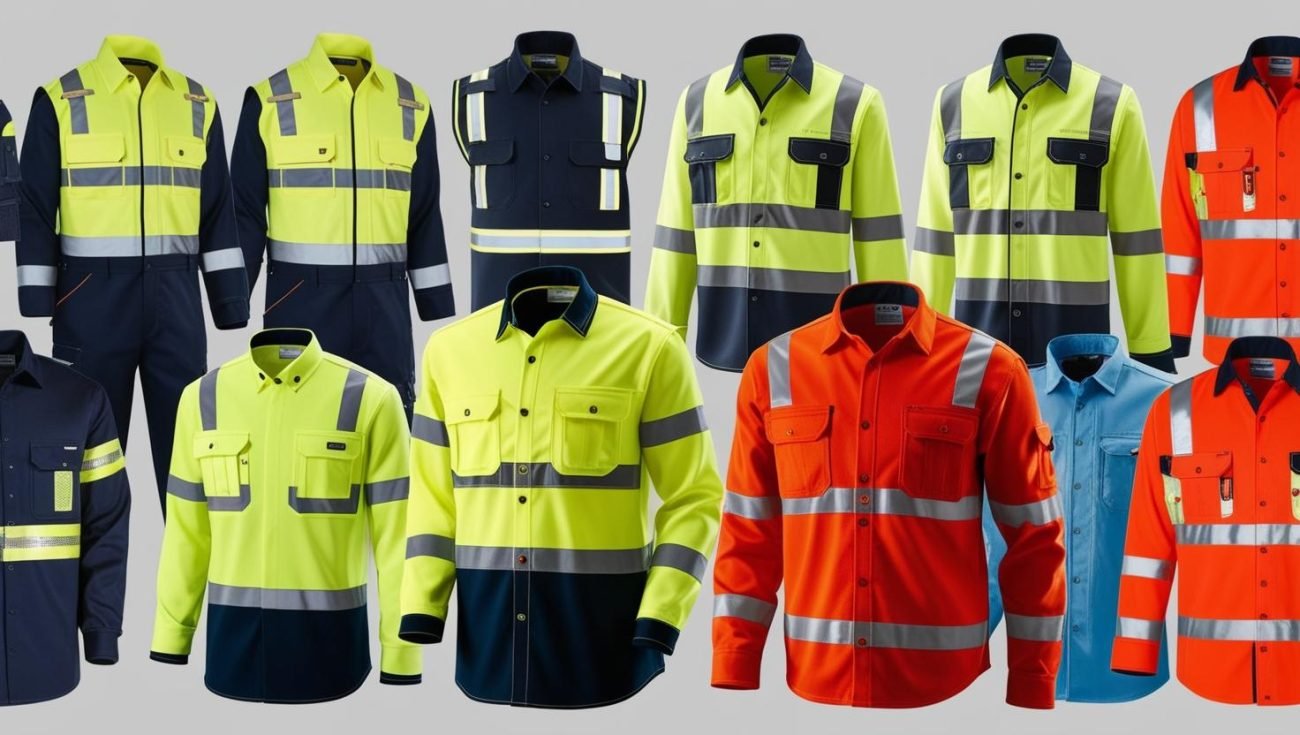 Night Safety Clothing and High-Visibility Workwear Clothing