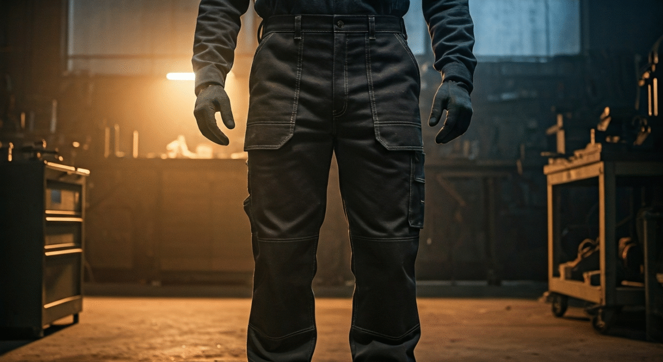 Durable Work Pants with Integrated Knee Pads Available at Premier Workwear Clothing Retailers