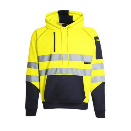 Hi Viz Vis High Visibility Work 3 Zip Hoodie